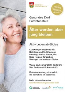 Infoabend Gesundes Dorf - Flyer